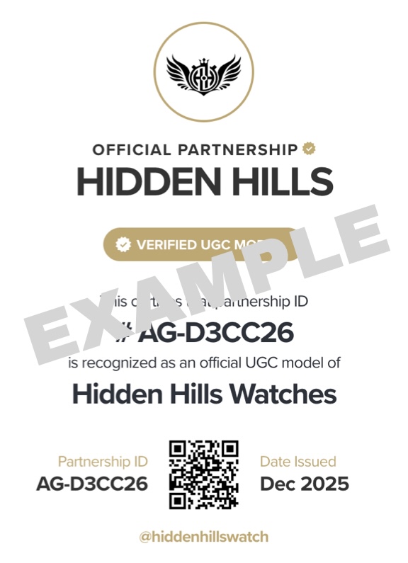 Hidden Hills Certificate